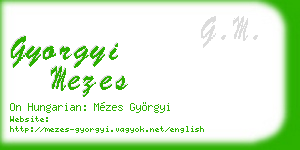 gyorgyi mezes business card