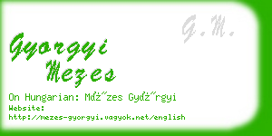 gyorgyi mezes business card